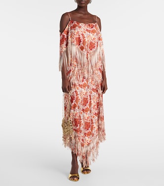 Fringed printed top | Rabanne