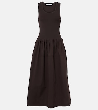 White Label Malia jersey and poplin midi dress | Proenza Schouler