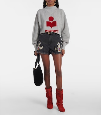 Lesia embroidered denim shorts | Marant Etoile