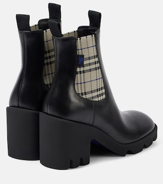 Bottines Chelsea Burberry Check en cuir | Burberry