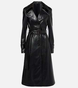 Faux leather trench coat | Acne Studios