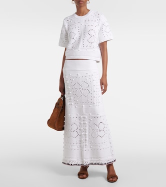 Jupe longue en crochet de coton mélangé | Dorothee Schumacher