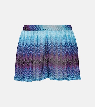 Zig Zag lamé wide-leg shorts | Missoni