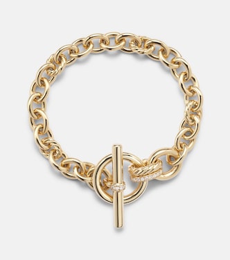 Mercer 18kt gold bracelet with diamonds | David Yurman