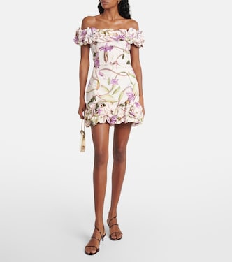 Vestido corto Jardin Mutisia de algodón | Agua by Agua Bendita