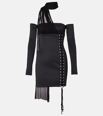 Scuba off-shoulder minidress | Blumarine