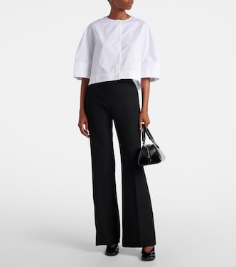 Pantalones flared de lana de tiro medio | Givenchy