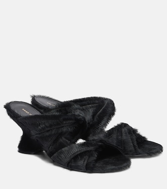 Calf hair wedge sandals | Dries Van Noten