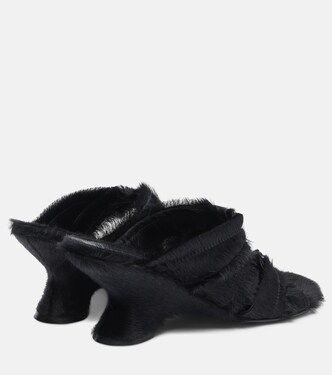 Calf hair wedge sandals | Dries Van Noten