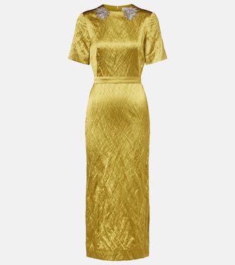 Verziertes Midikleid aus Satin | Erdem