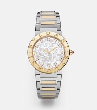 Bvlgari Bvlgari 18kt gold and steel watch with diamonds | Bvlgari