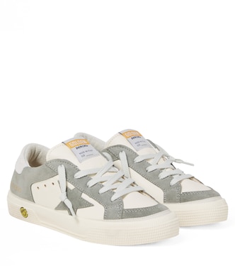 May leather and suede sneakers | Golden Goose Kids