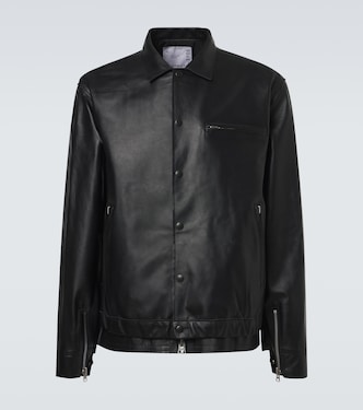 Leather blouson jacket | Sacai