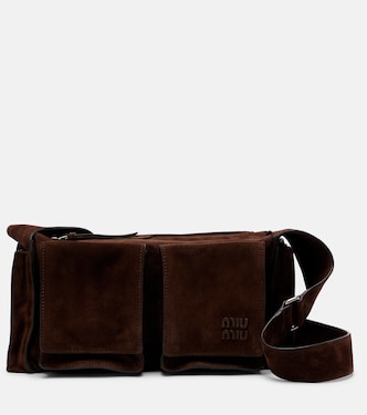Utilitaire suede shoulder bag | Miu Miu