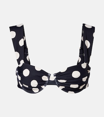 Bella polka-dot bikini top | Montce