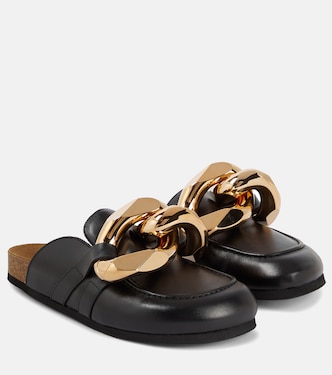 Embellished leather slippers | JW Anderson