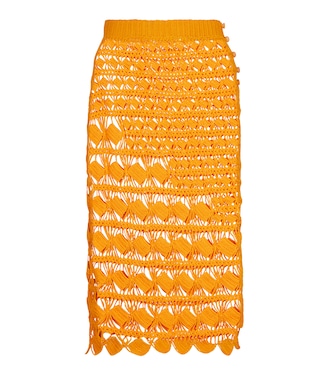 Falda midi de croché de algodón | Acne Studios