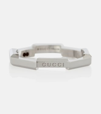 Anello Link To Love in oro bianco 18kt | Gucci