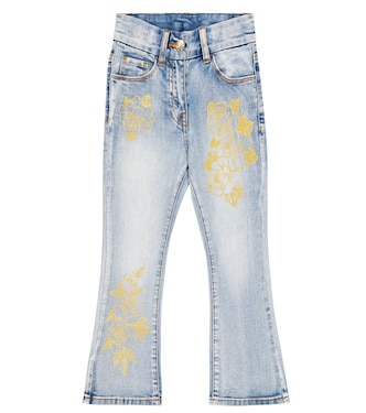 Floral flared jeans | Monnalisa