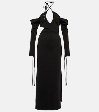 Abito Greta in misto cotone con scollo bardot | The Attico