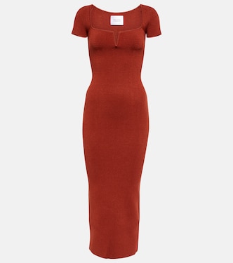Freya ribbed-knit midi dress | Galvan