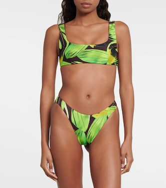 Scoop printed bikini top | Louisa Ballou