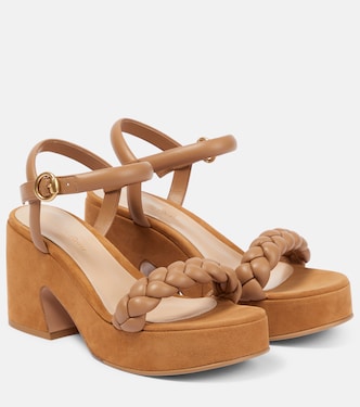 Leather and suede platform sandals | Gianvito Rossi