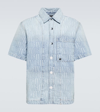 Camisa denim con logos en jacquard | Amiri