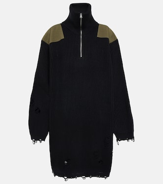 Cotton and wool sweatshirt dress | MM6 Maison Margiela