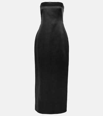 Robe longue Reeta en laine et soie | The Row