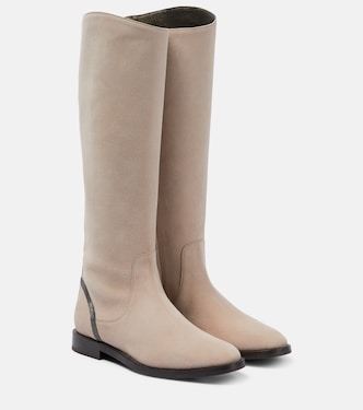 Botas altas de ante adornadas | Brunello Cucinelli
