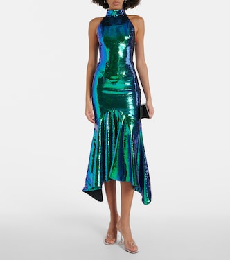Sequined fishtail midi dress | Alexandre Vauthier