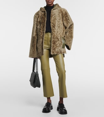 Stretch Duke leather straight pants | Joseph