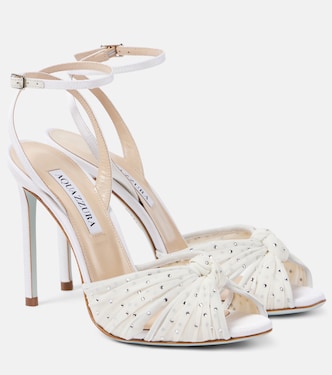 Sandali Slow Kisses in pelle e tulle | Aquazzura