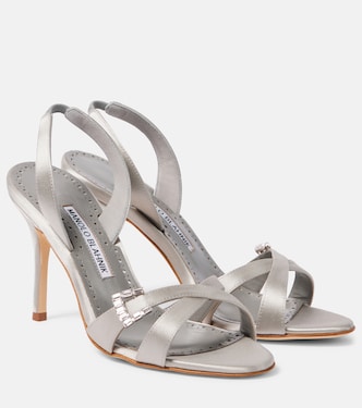 Sandales Ramisli en satin à ornements | Manolo Blahnik