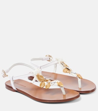 Embellished leather thong sandals | Dolce&Gabbana