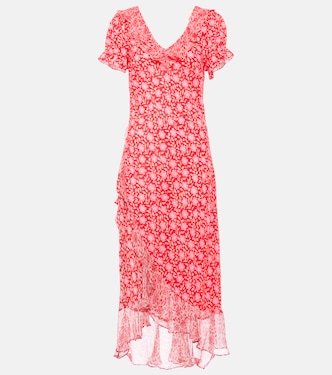 Clementina floral crepe midi dress | Rixo