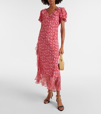 Clementina floral crepe midi dress | Rixo