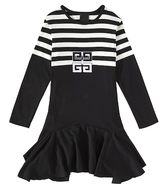 Vestido de algodón con 4G a rayas | Givenchy Kids
