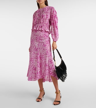 Top Gelina in misto seta con stampa | Isabel Marant