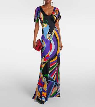 Orchidee and Iride jersey gown | Pucci