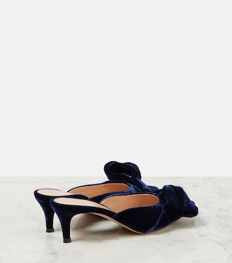 Mules 55 in denim con fiocco | Gianvito Rossi
