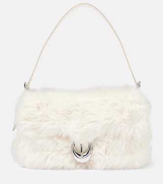 Harlow faux fur shoulder bag | Staud