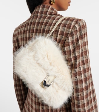 Harlow faux fur shoulder bag | Staud