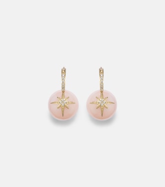 Starburst 14kt gold earrings with opals | Sydney Evan