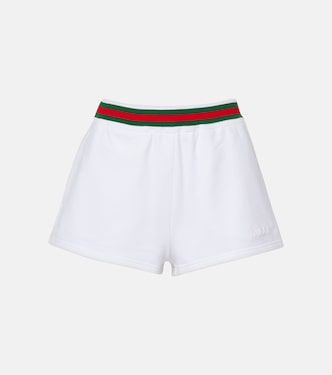 Shorts Web Stripe aus Baumwoll-Jersey | Gucci