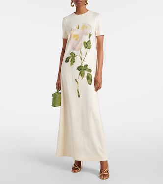 Robe longue Painted Roses | Oscar de la Renta