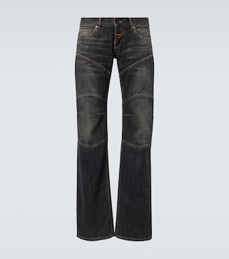 Distressed low-rise wide-leg jeans | Balenciaga