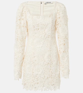 Bridal floral-appliqué minidress | Rotate