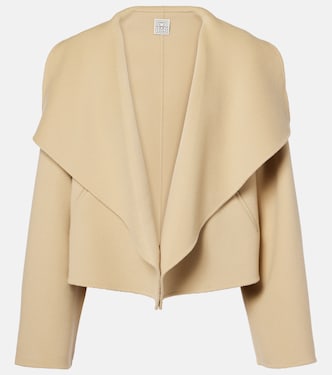 Giacca cropped Signature in lana doublé  | Toteme